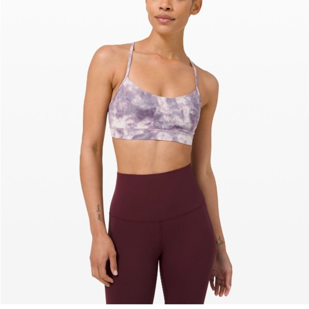 Lululemon Flow Y Nulu Bra *Light
Support A-C Cups Lavender Tie-Dye
